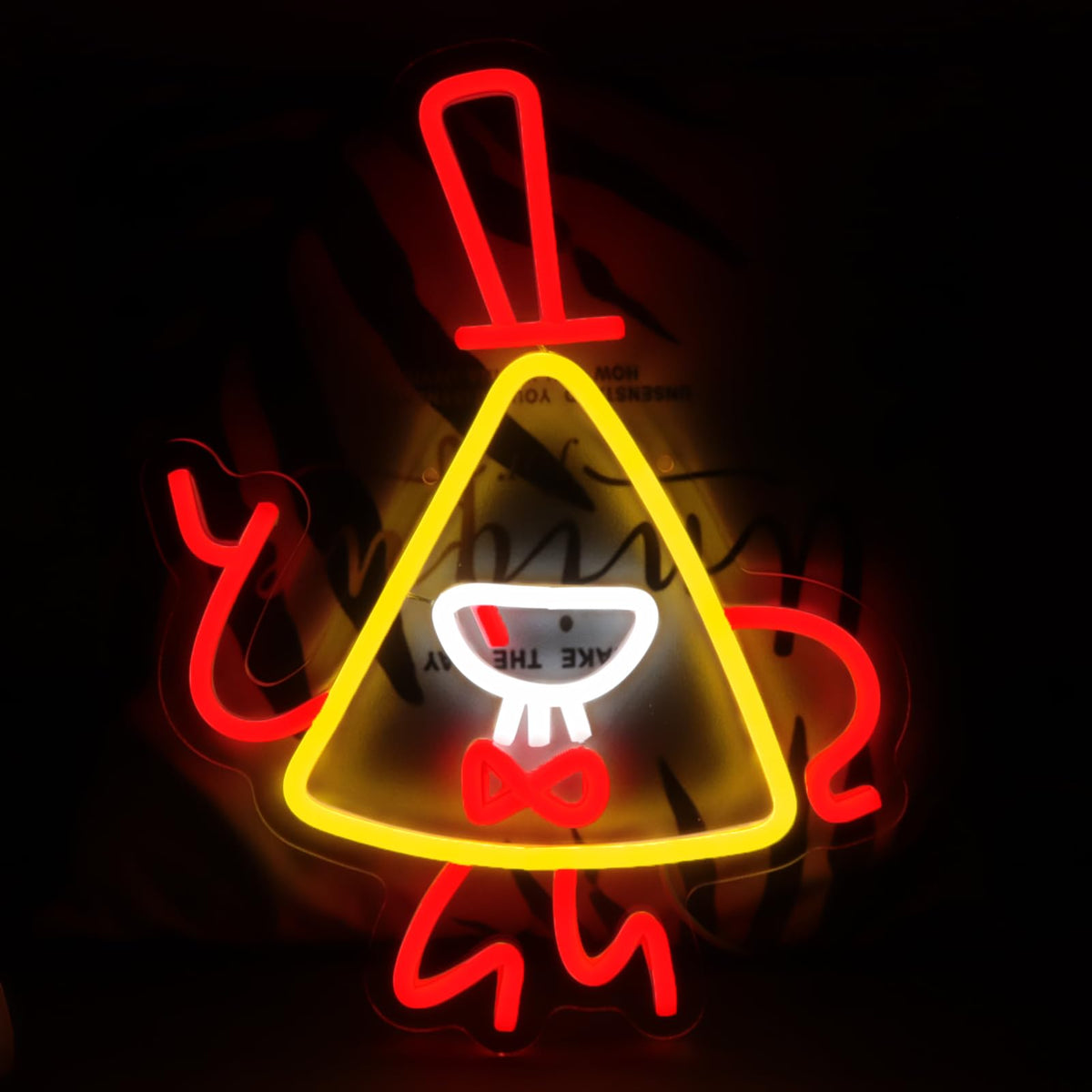 ASDGGBL Graivty Cartoon Triangle Neon for Wall Decor Dimmable neon Signs for Wall Decor Dimmable Cartoon TV Series Wall Art Living Room Decor