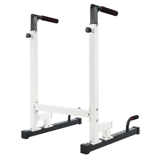 BalanceFrom Steel Frame Dip Station with Adjustable Height, 500 Pound Weight Capacity – Upper Body Workout Home Gym Equipment for Triceps, Push & Pull Ups, Leg Raises, and Bench Press