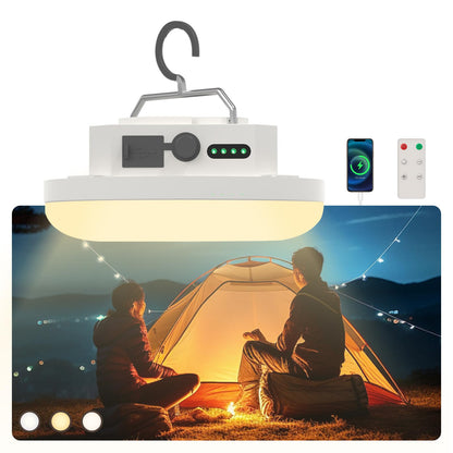 10000mAh Rechargeable Hanging Tent Light with Magnet, 30W 4000LM LED 3 Color Lighting Modes (Remote) Camping Lantern, Portable IPX5 Waterproof LED Flashlight for Emergency & Gift