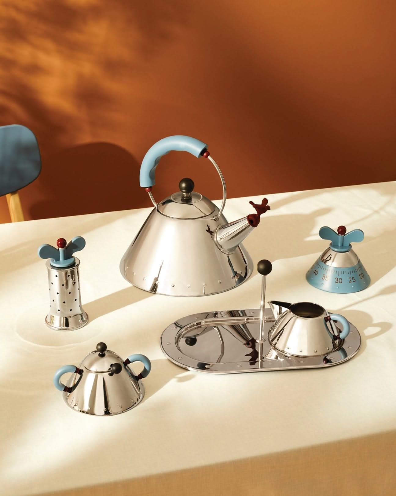 Alessi Michael Graves Salt Castor - MGSAL, White, 6.3cm diameter, 11.3cm high