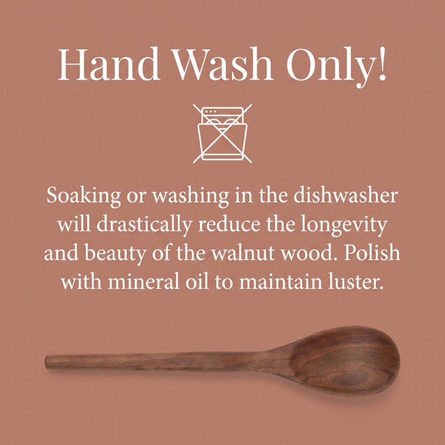 Salt & York 5-Piece Walnut Kitchen Utensil Set with Turner, Tongs, Slotted Spoon, Ladle and 12" Spoon, Farmhouse Style Kitchen & Cookware, Ideal for Entertaining, Wedding and Housewarming Gift