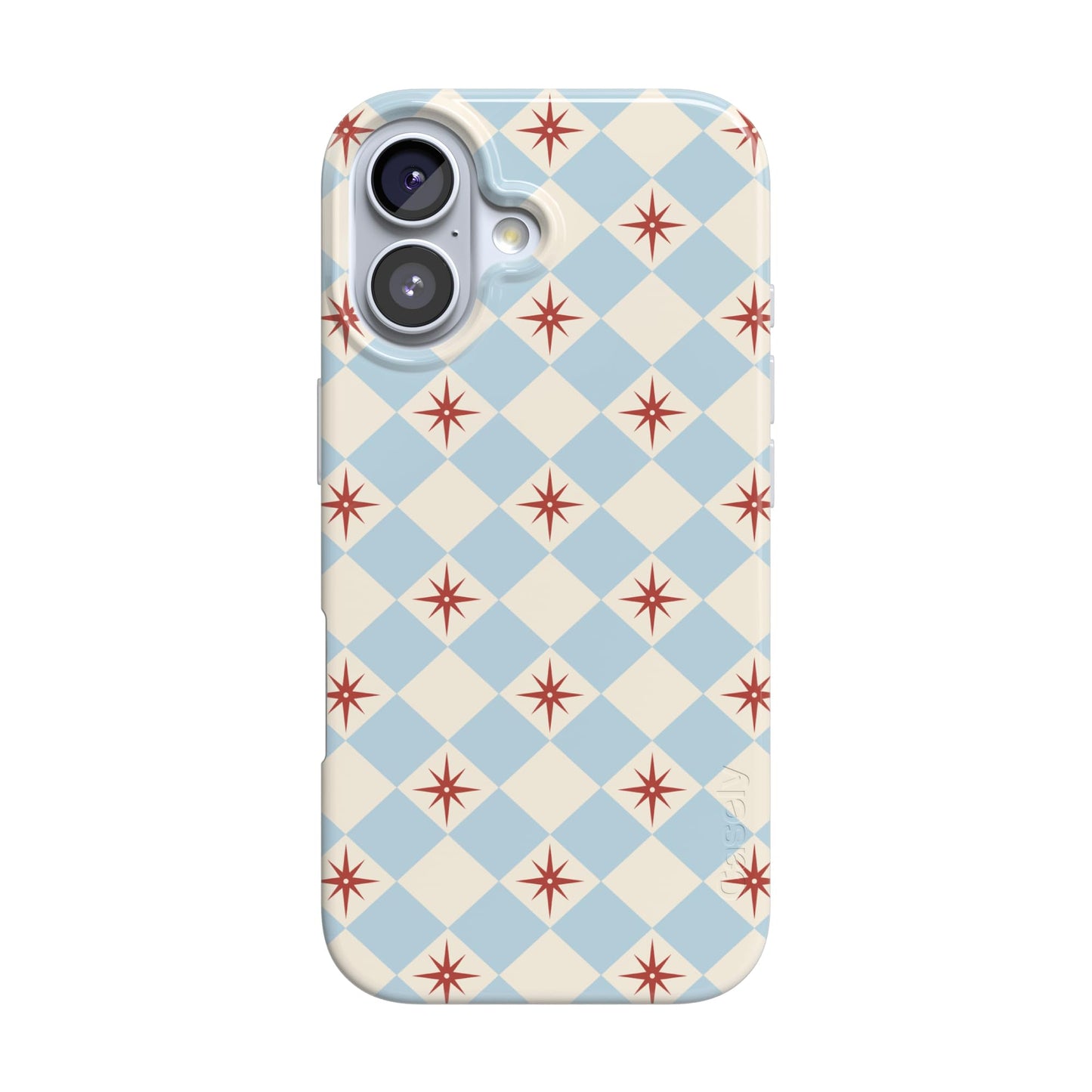 Casely iPhone 17 Case | Blue Stripes | Sunday Best | Compatible with MagSafe | Classic Ultra Slim Design