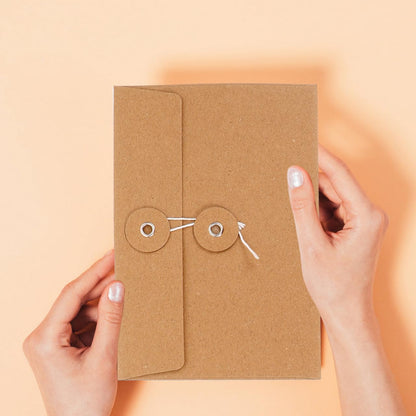 FUNOMOCYA 20Pcs Kraft Paper Wire Organizer Bags with String Tie Document Envelopes for Letters Files Invitations Office File Folder Storage