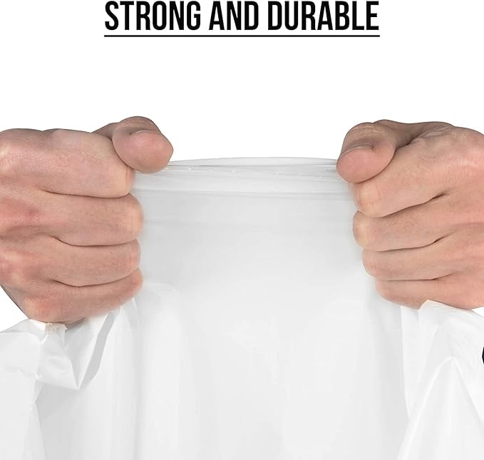 Aluf Plastics 45 Gallon 1.5 MIL Clear Garbage Bags