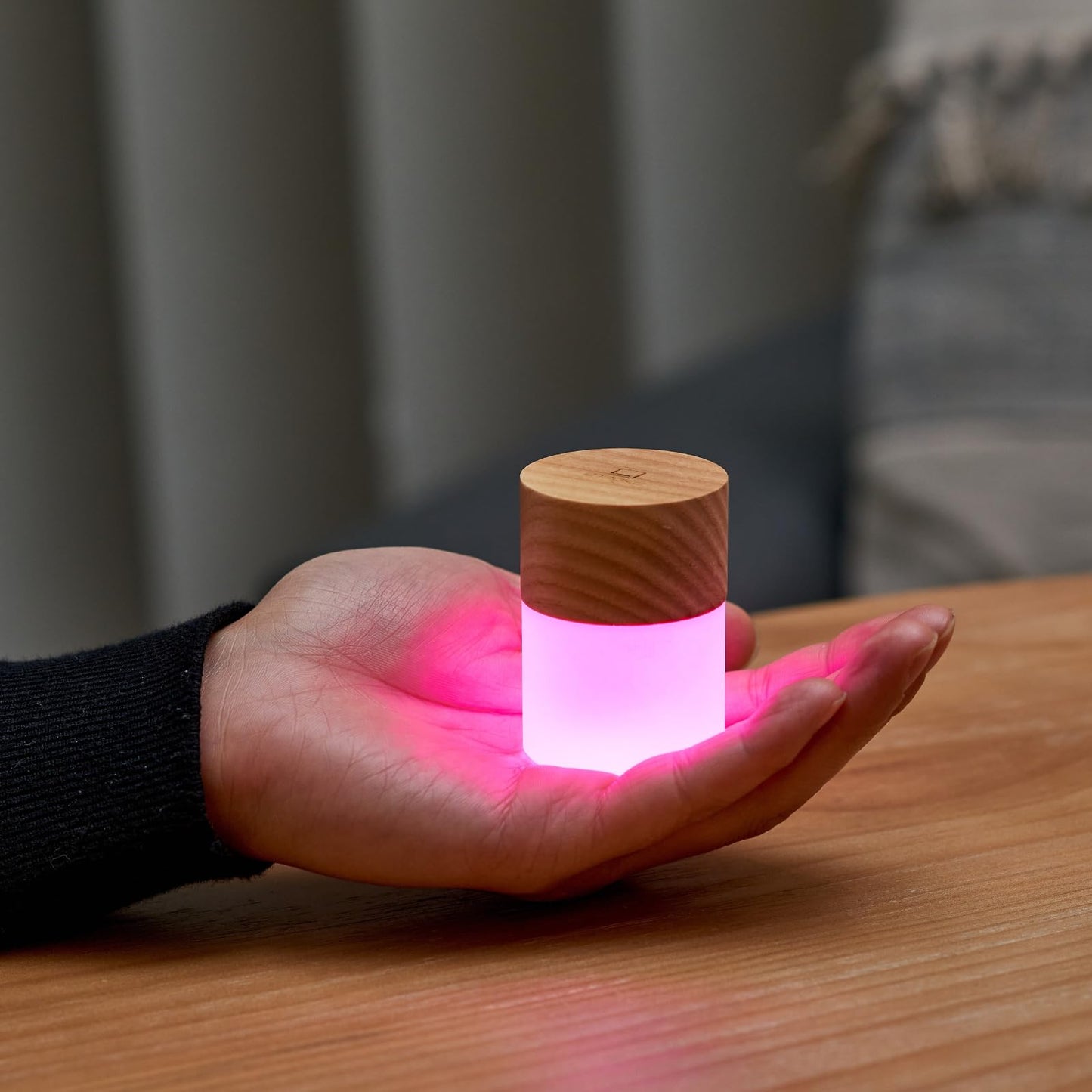 Gingko Lemelia Mini Light – White Ash | Portable LED Mood Lamp with Touch Control, 7 Color Modes, Rechargeable Battery