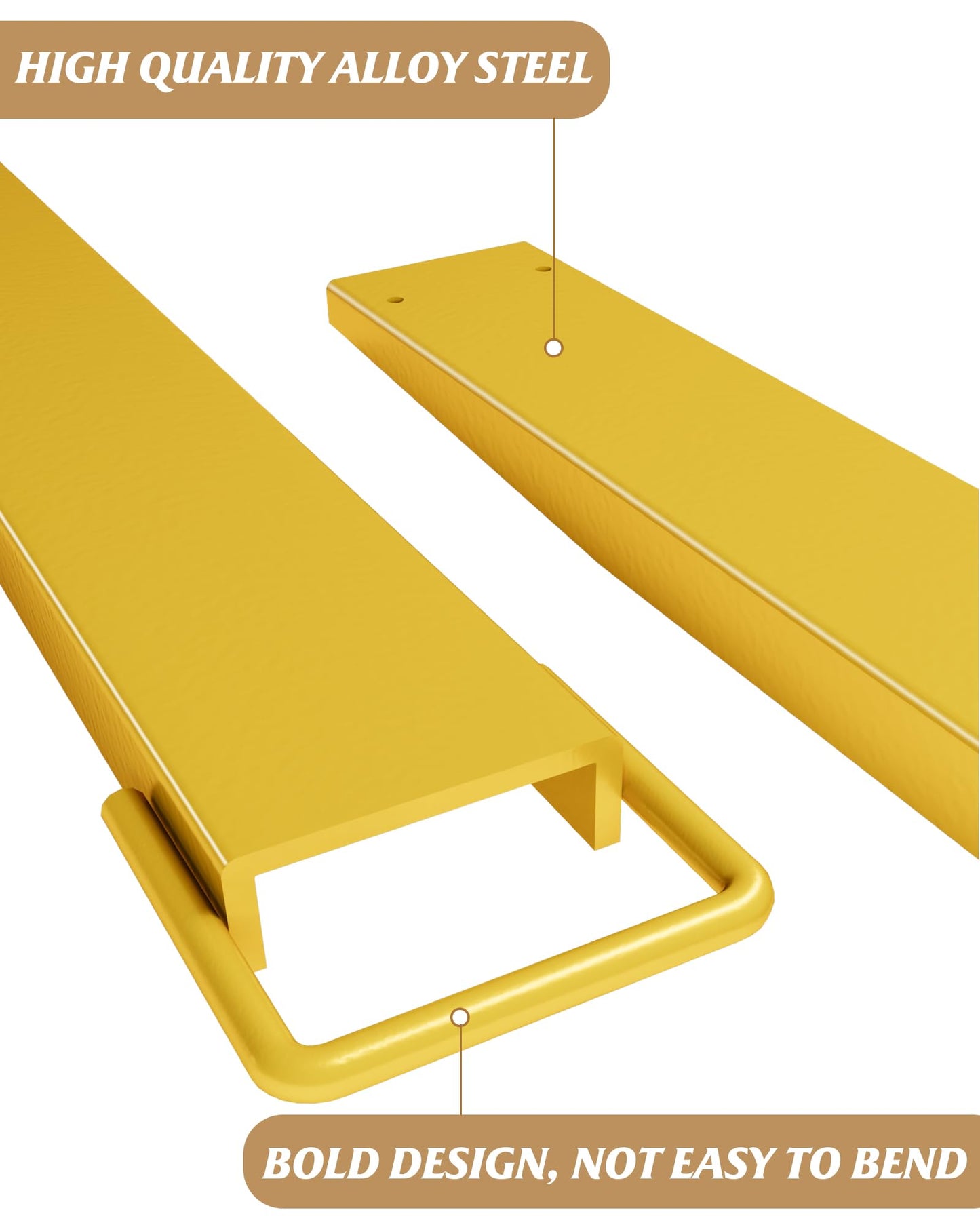 84" Forklift Extensions 1 Pair, 5,500 LBS Capacity Heavy Duty Steel Pallet Fork Extensions with Tire Chain for 4.3" Forks, for Pallet Jack, Skid Steer, Warehouse & Construction,