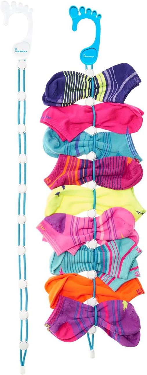 Sock Laundry Solution for Washing Drying & Storing Socks in Pairs, Clip & Hold