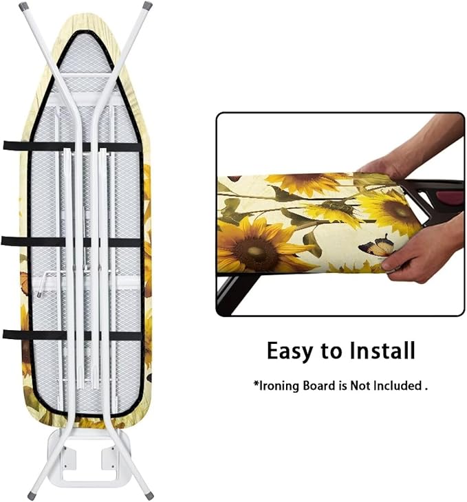 Sunflower Butterfly Ironing Board Cover and Pad- 52" x 13" Iron Board Cover