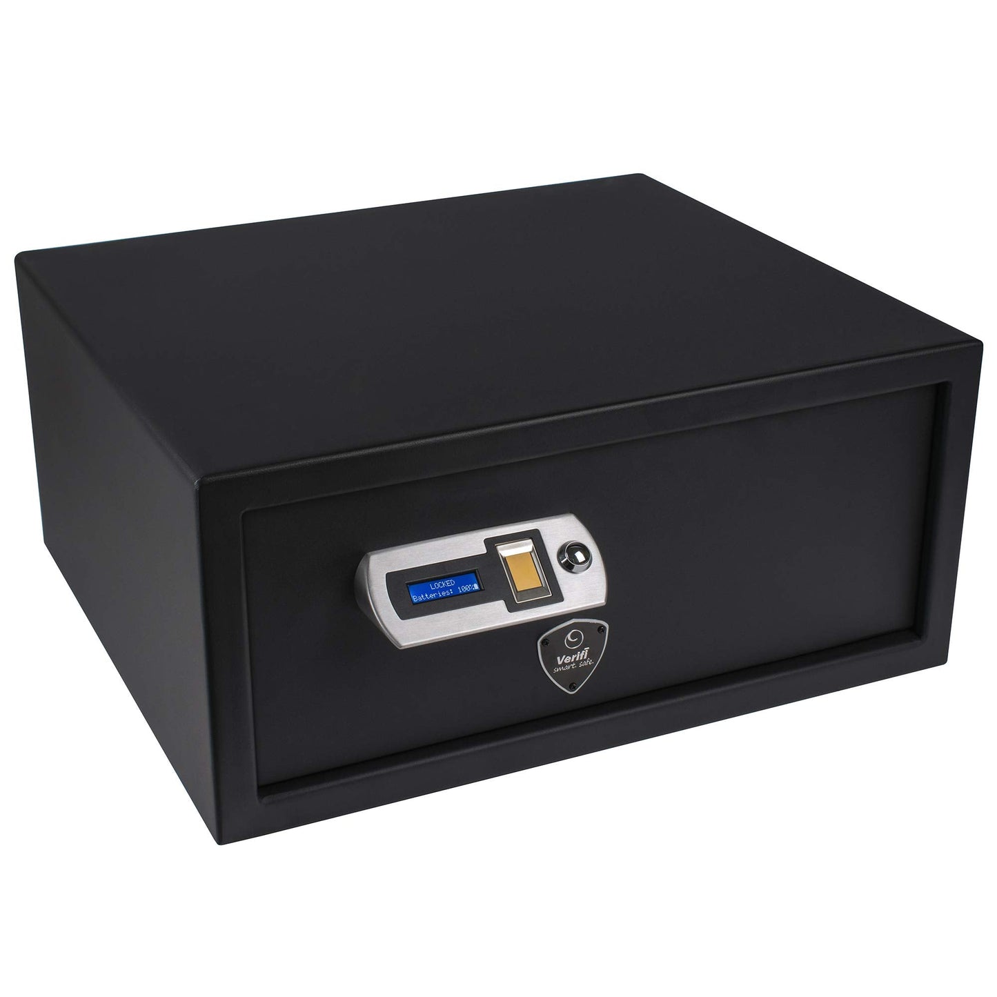 Verifi Biometric S6000 with FBI Fingerprint Sensor for Locker, Alloy Steel, 0.85 Cubic Feet Capacity, Wall Mount, Audible Alerts, Adjustable LED Lighting, Black