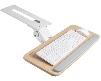 VIVO Adjustable Computer Keyboard & Mouse Platform Tray Ergonomic Under Table Desk Mount Drawer Underdesk Shelf (MOUNT-KB03B)