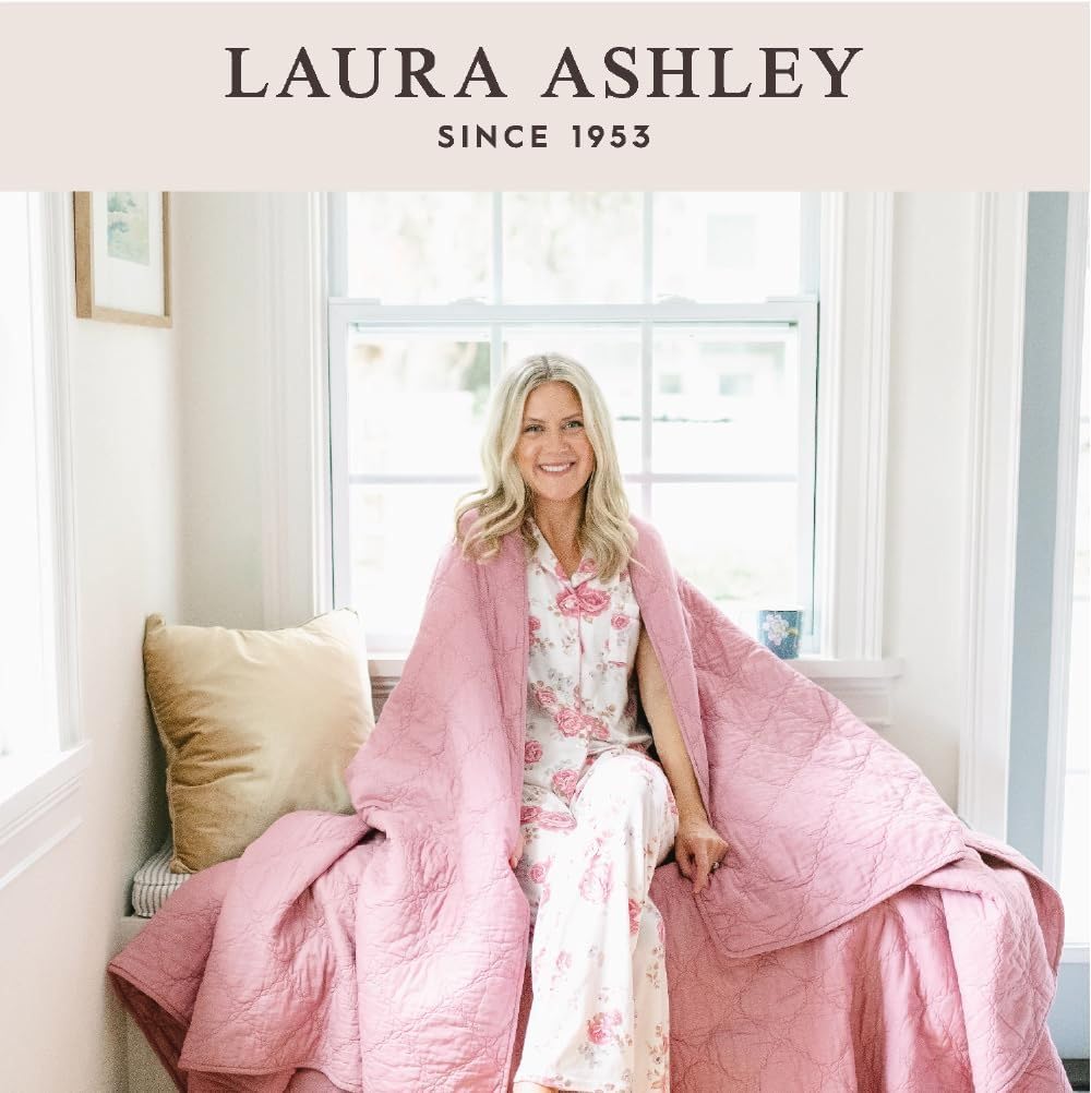 Laura Ashley Scuff Slippers, Plush Animal Print Slip-Ons for Women