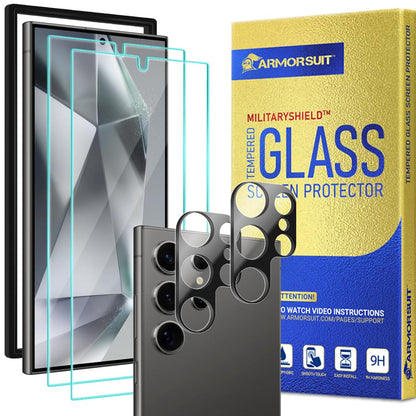 ArmorSuit 2 Pack for Samsung Galaxy S24 Ultra Screen Protector (6.8") Case Friendly MilitaryShield HD Clear Film - Made in USA