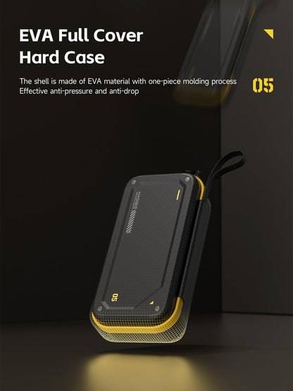 Hagibis Electronic Organizer Traveling Case Bag EVA Hardshell PU Portable Carrying Pouch for Mouse, Charger, Cables, Power Bank, SD Cards, USB Flash Disks, Accessories (Black)