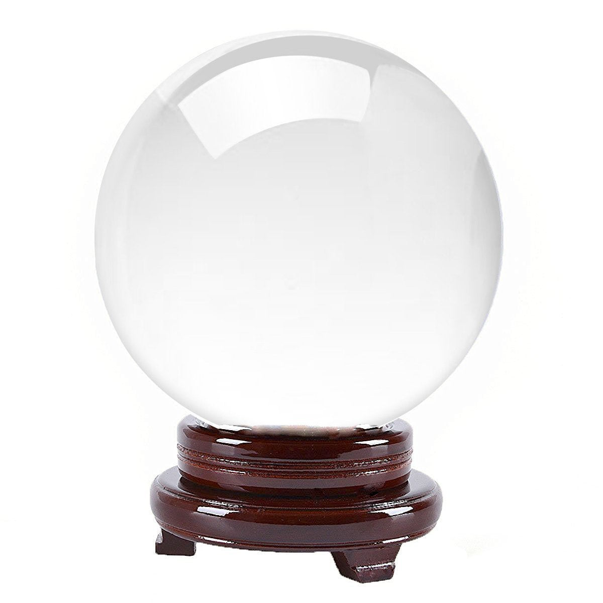 Amlong Crystal Crystal Ball 130mm (5 inch) Including Wooden Stand and Gift Package