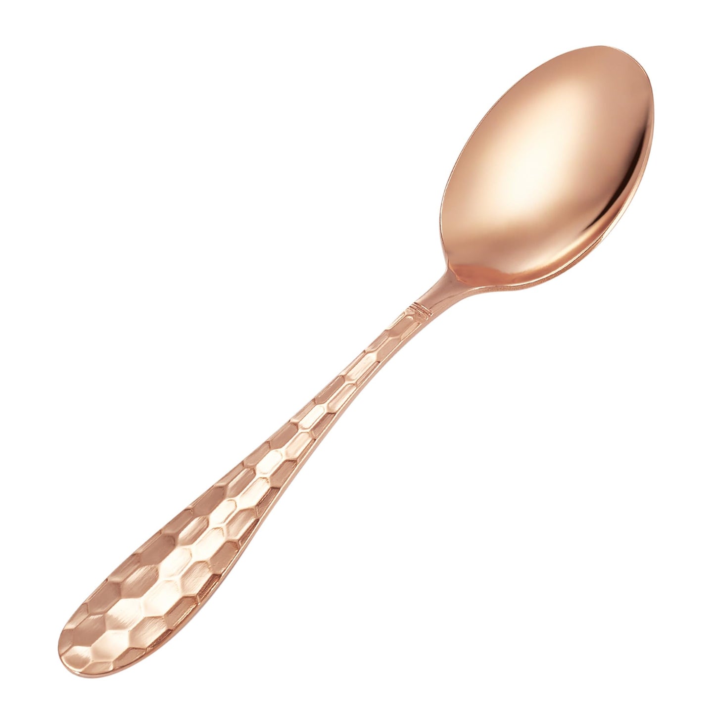 YOIHOJET 7" Pure Copper Spoon, 1 Count, Fashion Style, Flatware - Soup Spoons, 1 Piece, Copper Material