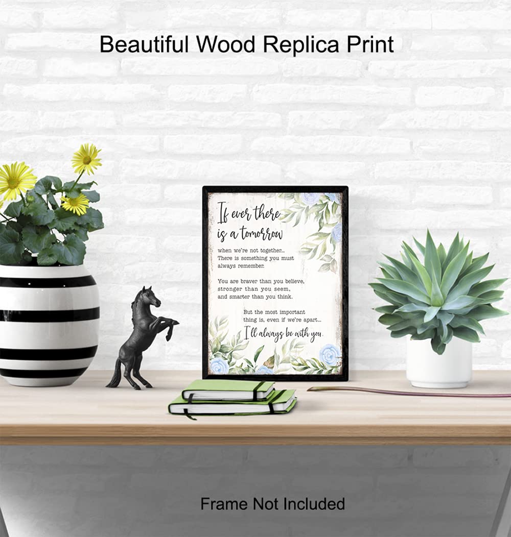 A. A. Milne Quotes Motivational Wall Art - Inspirational Positive Quotes Posters - Uplifting Encouragement Gifts for Women - Rustic Country Bohemian Encouraging Boho Wall Decor Saying 8x10