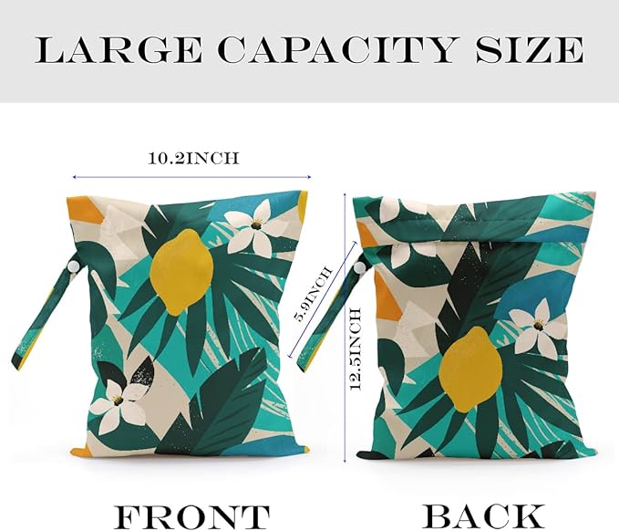 Wet Dry Bag Wet Bag for Swimsuit Travel Beach Pool Stroller Diapers Dirty Yoga