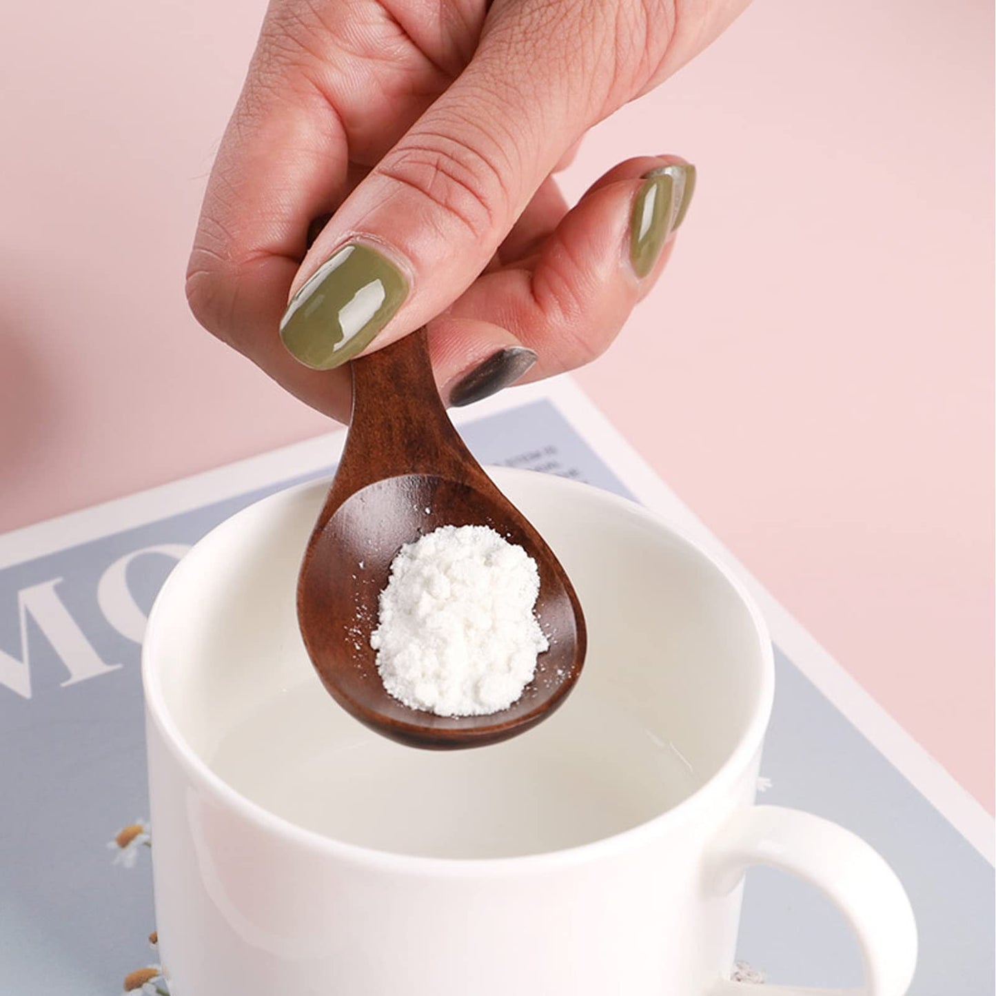 12 Pieces Small Wooden Spoon, SourceTon 3.35 Inches Salt Spoon Honey Coffee Tea Sugar Salt Jam Mustard Ice Cream Milk Powder Spoons