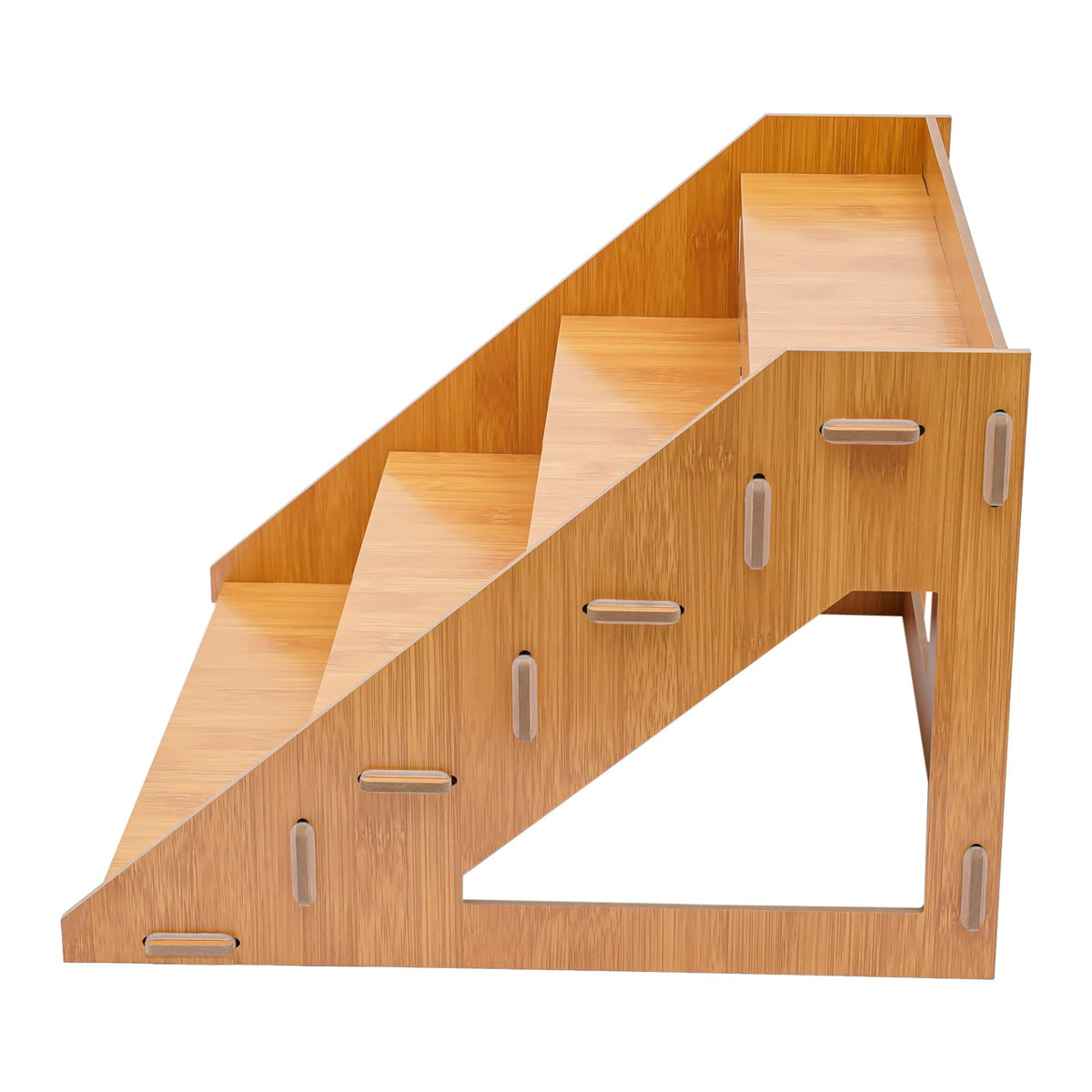 CTYSZZA 4Pcs 4-Tier Cupcake Stand , Wooden Display Stand, Tiered Retail Display Rack Market Craft Fair Display Rack Candle Soap Display Stand for Home Party Store