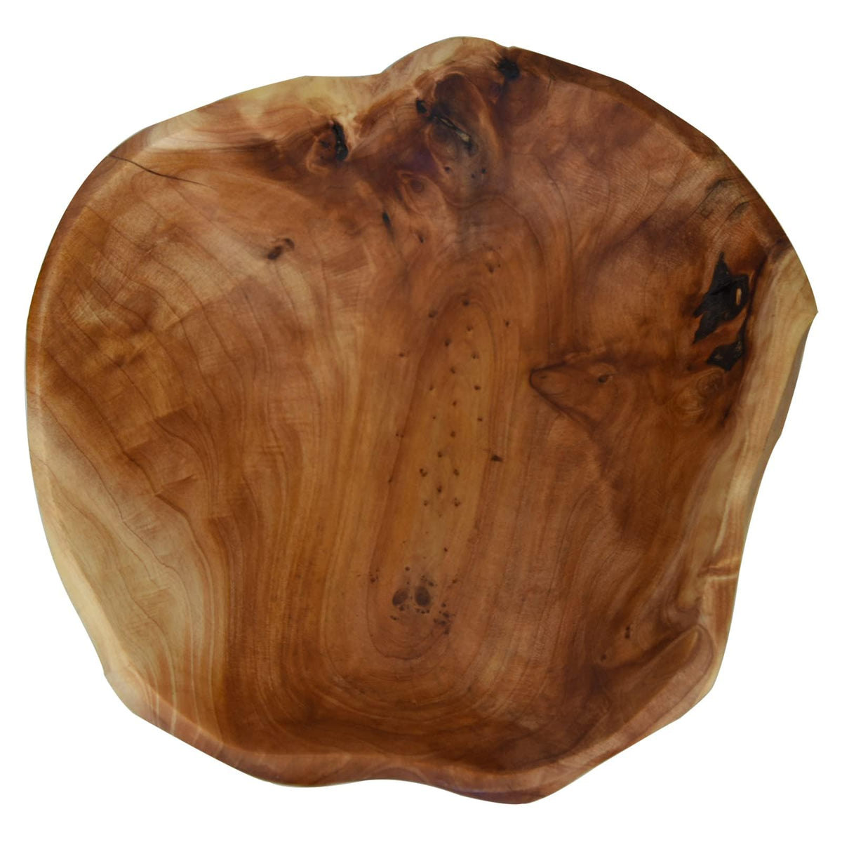 KIDYBELL Wooden bowl Creative Wood Bowl Root Carved Bowl Decorative Handmade Natural Wood Candy Serving Fruit Bowl(9"-10")
