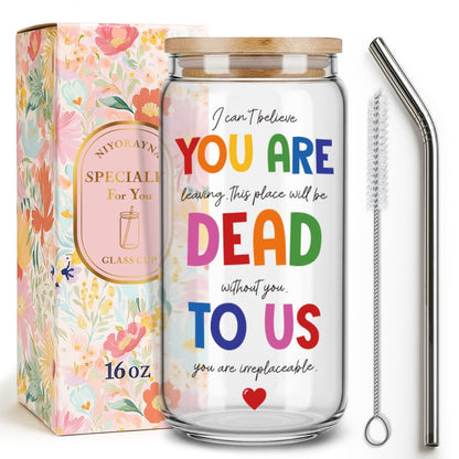 Niyorayna Funny Coworker Farewell Gifts for Women,Gifts for Coworker Leaving,Going Away, Goodbye, New Job Presents for Friends,Bestie,Boss,Coworker,Collegue, You Are Dead to Us Mug-40