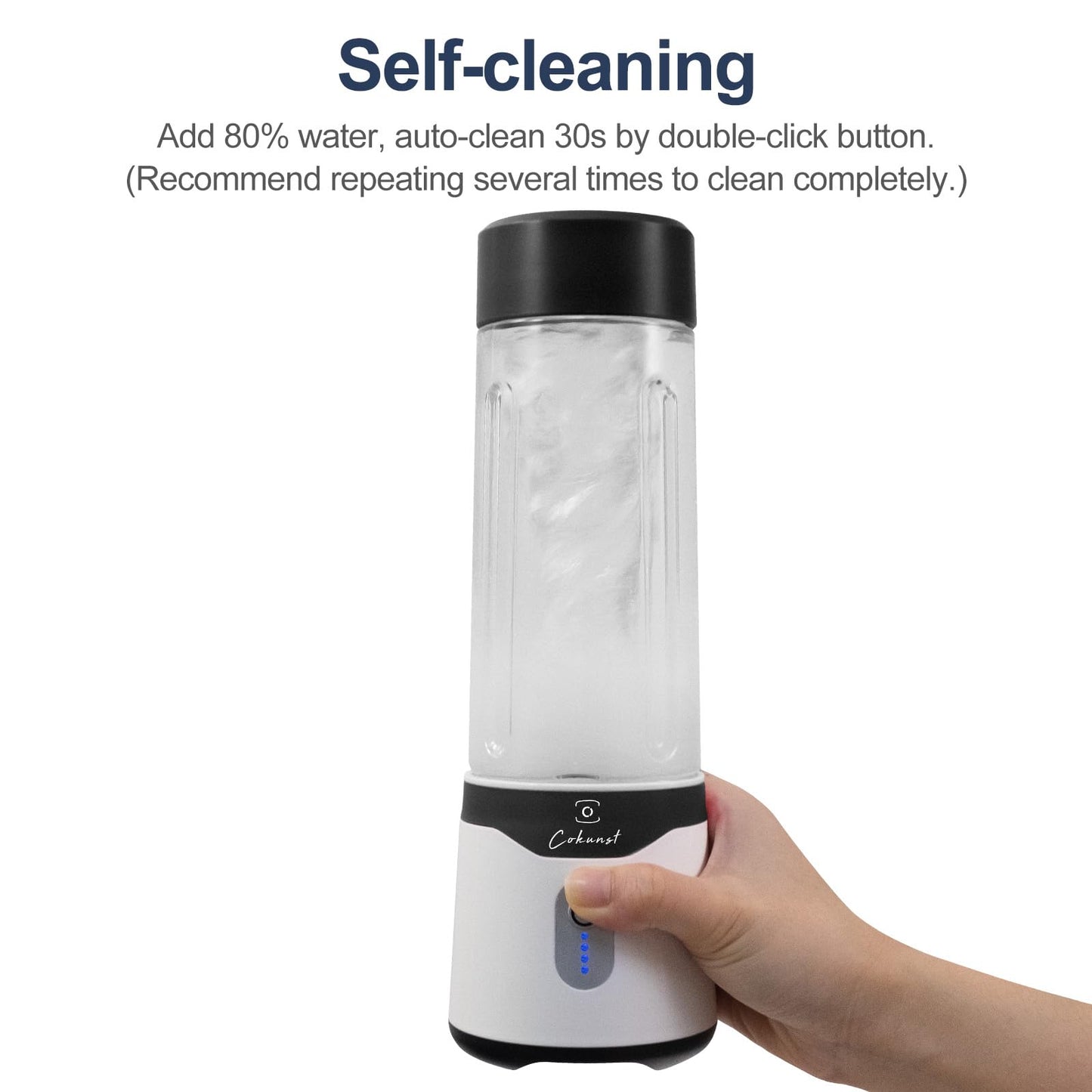 COKUNST 18oz Portable Blender, USB Rechargeable Personal Size Blenders, Smoothie Blender with 6 Blades for Protein & Shakes, Mini juicer with Extra Handle Lid for Travel Sports Outgoing