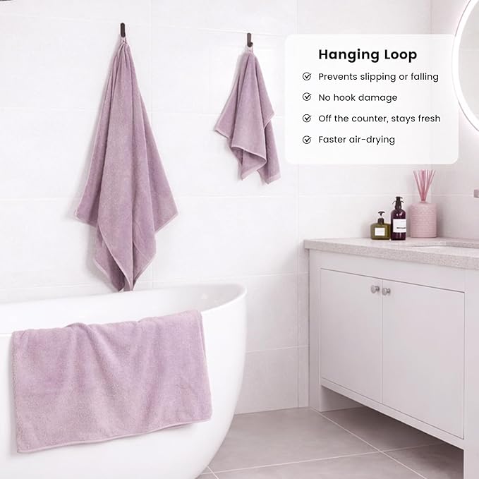 SEMAXE 12-Piece Family Bathroom Towel Set