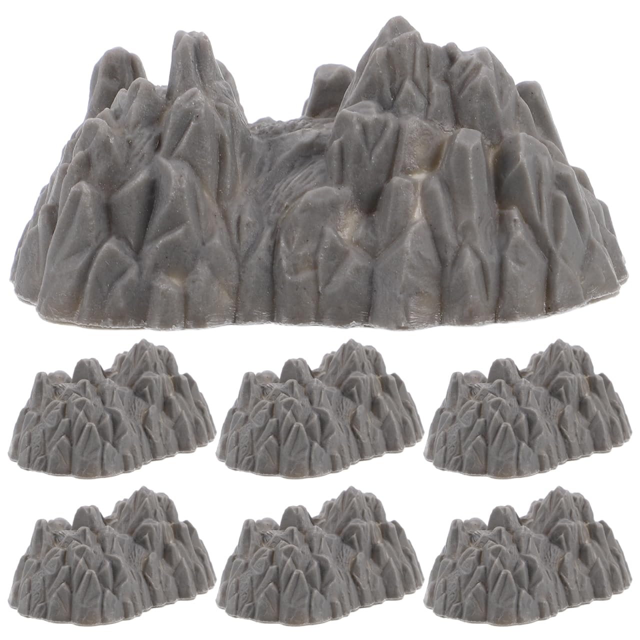 Homoyoyo 20pcs Mini Rockery Model, Fake Rock 2.55 Inch Plastic Landscape Miniature Fake Stone Rocks for Micro Landscape Decor Resin Moss Terrariums Bonsai Decor