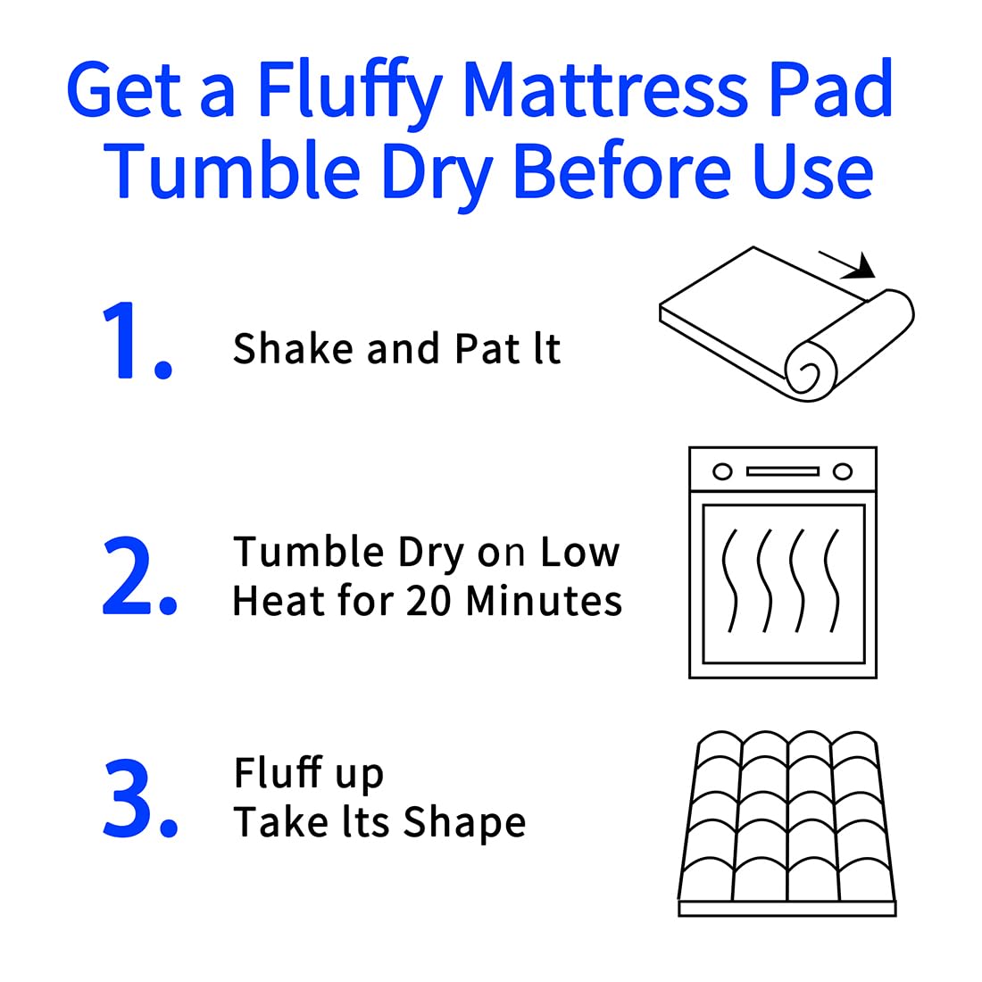 GERHOME Twin XL Size Quilted Fitted Mattress Pad Cover with Deep Pocket Fitted 8" - 21", Ultra Soft and Comfortable, Breathable (White, Twin XL)