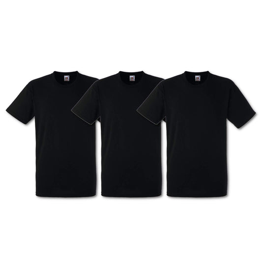 Fruit of the Loom Men's Heavy T Shirt, Black, L UK