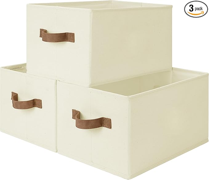 StorageWorks Closet Organizers and Storage Bins, Foldable Shelf Baskets