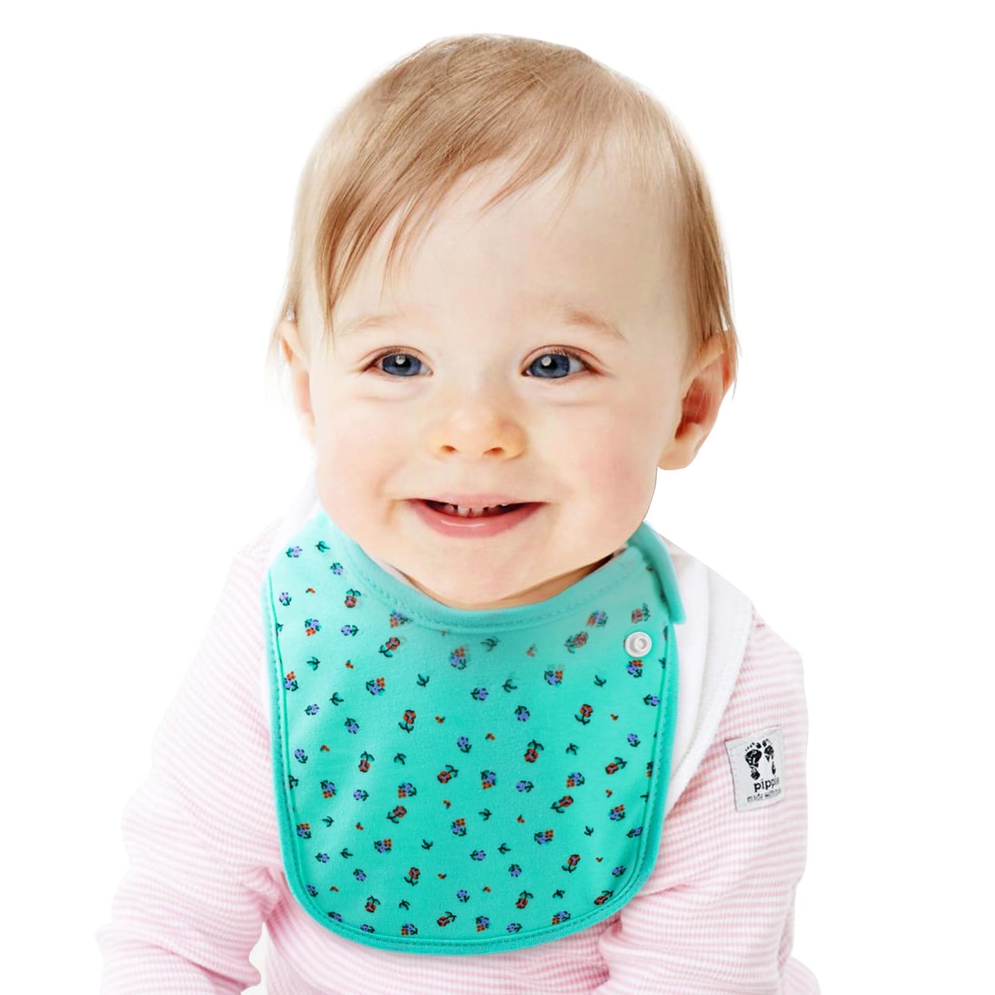 Hakochia Waterproof Baby Bibs Organic Cotton Soft Absorbent Baby Bandana Drool Bibs With Adjustable Snaps for Girls Teething and Drooling 3-36 Months
