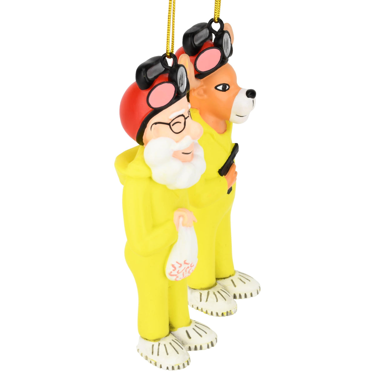 Tree Buddees Breaking Bulbs Christmas Ornaments 2-Pack Funny Parody Santa & a Reindeer in Hazmat Suits – Holiday Pop Culture Décor