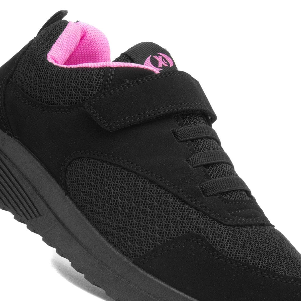 XL Kids Black Easy Fasten Trainer - Size 13 Child UK - Black
