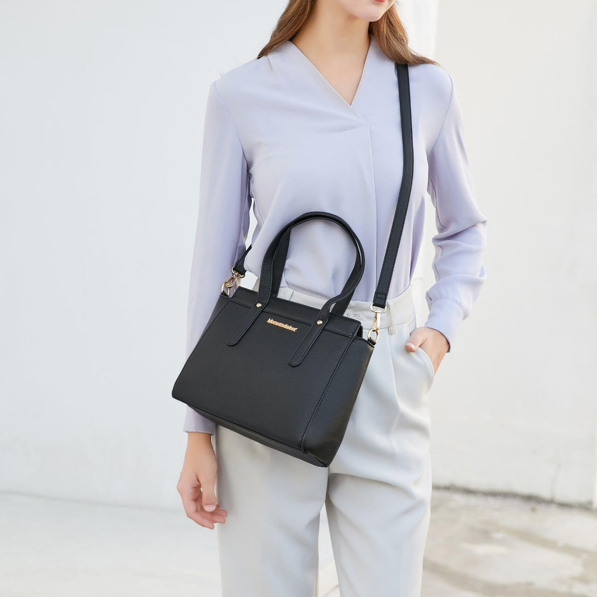 Montana West 3PCS Purses for Women Tote Bag and Wallet Set Shoulder Satchel Crossbody Bags Leather Handbag for Gift Travel Casual Work MWC3-C032WBK