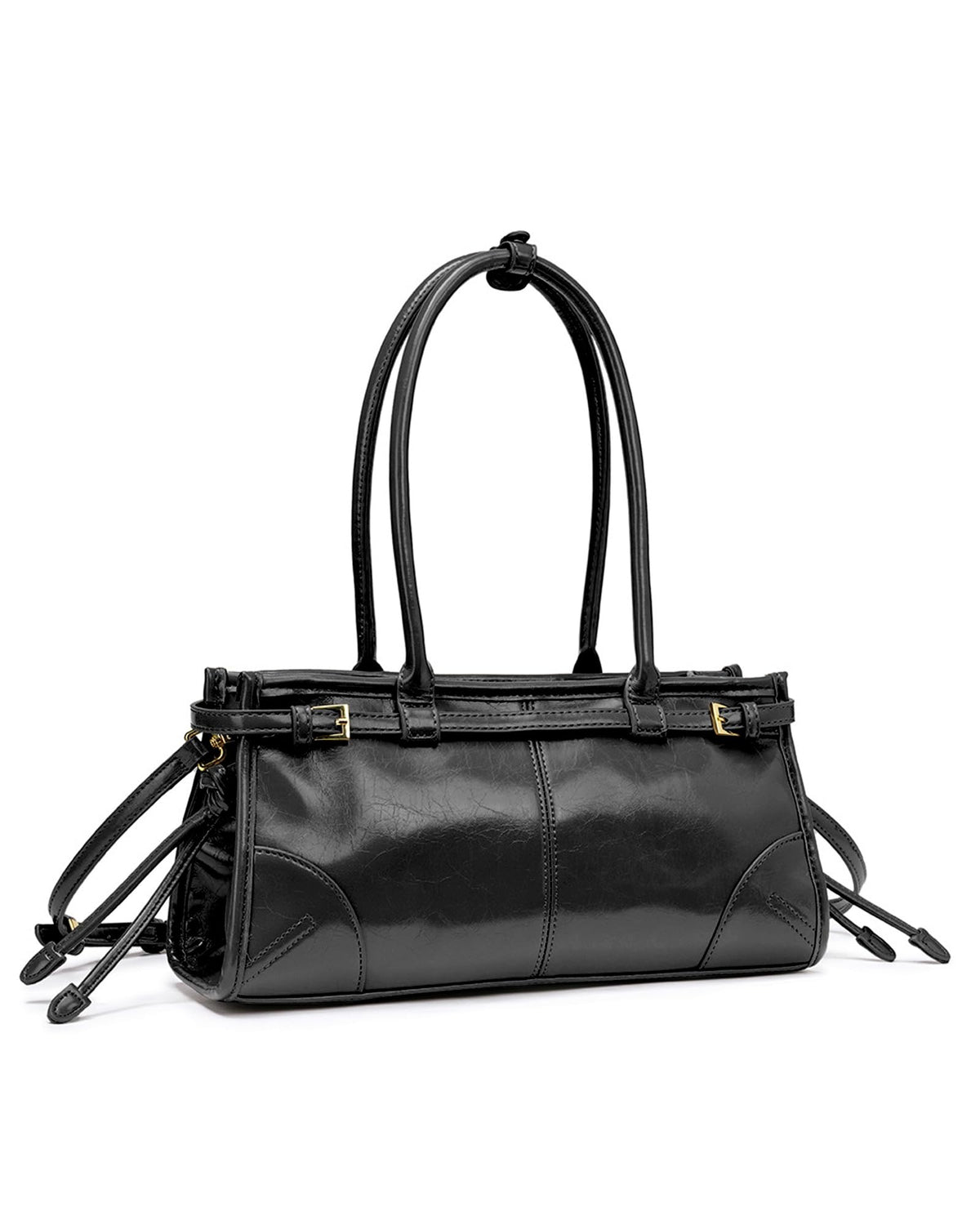 NEWBELLA Women's Soft PU Leather Clutch Purse with Top Handle - Convertible Satchel Tote and Shoulder Bag for Work and Evening Use
