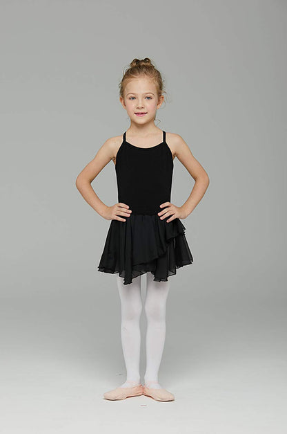 MdnMd Leotard for Girls Kids Dance Ballet Outfit Costume Gymnastic Ballerina Dress Tutu Christmas (Black, Age 6-8)