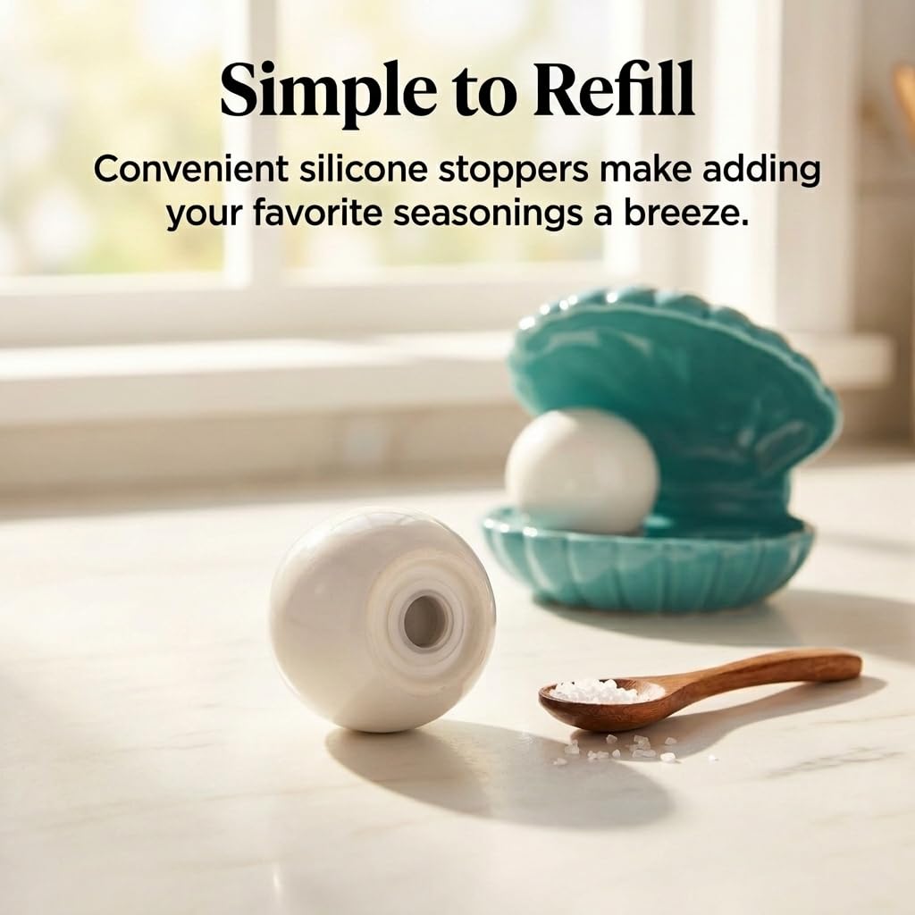 The Bridge Collection Novelty Oyster Salt and Pepper Shaker 3 Piece Set