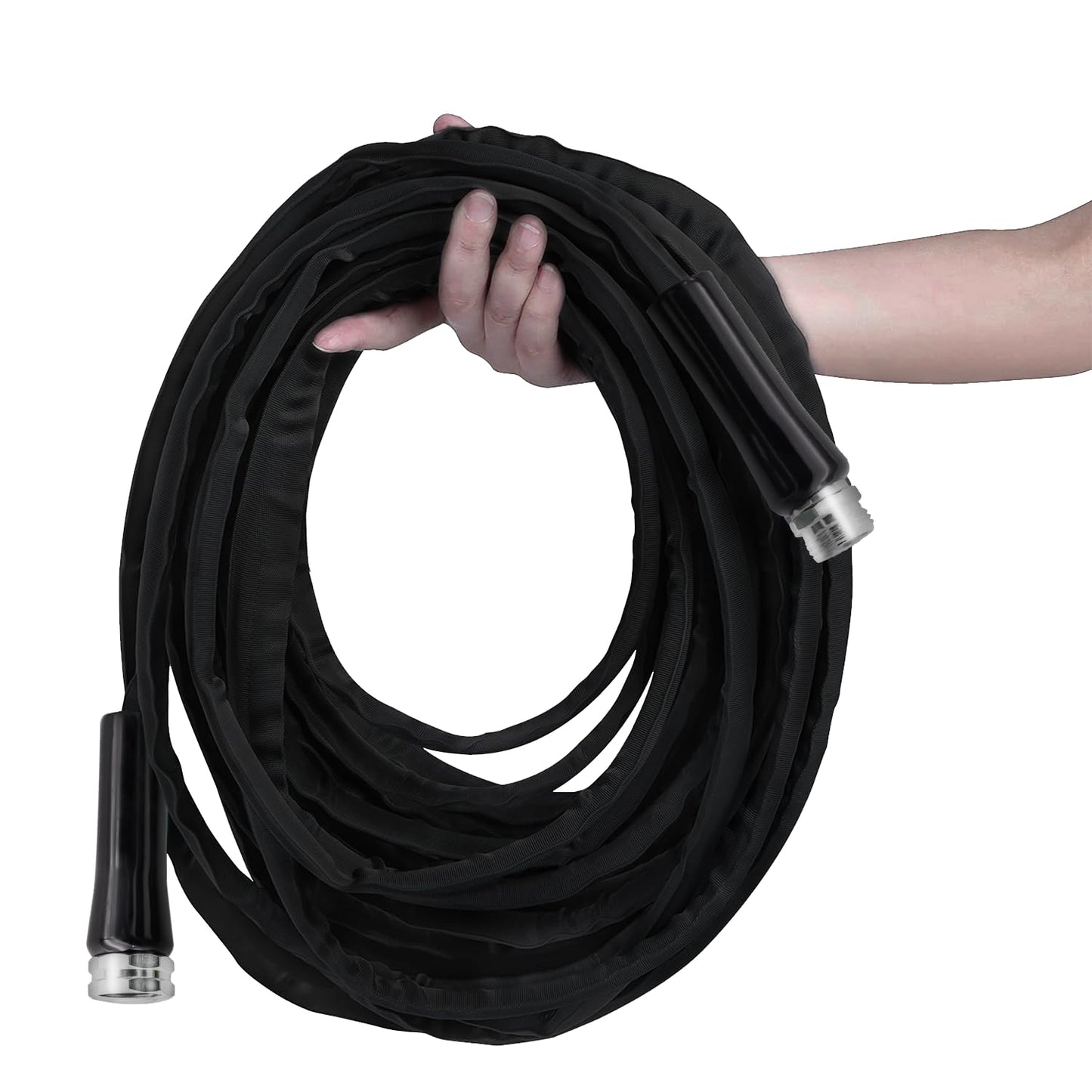 GUKOK Non-Expanding Garden Hose, Lightweight, Ultra Flexible, Durable, Kink-Free Garden Hose, RV, Marine and Camper Hose, 50-Feet x 1/2-Inch