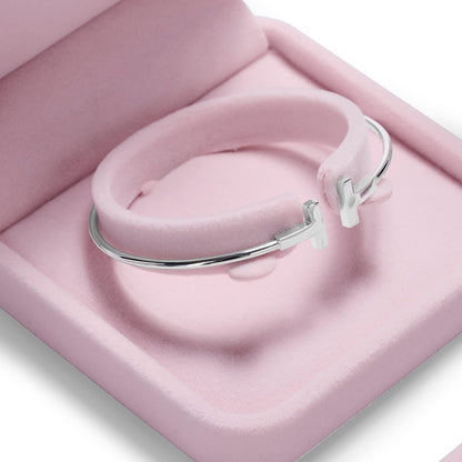 Oirlv Pink Velvet Bangle/Bracelet Gift Box Jewelry Storage Box Accessories Case