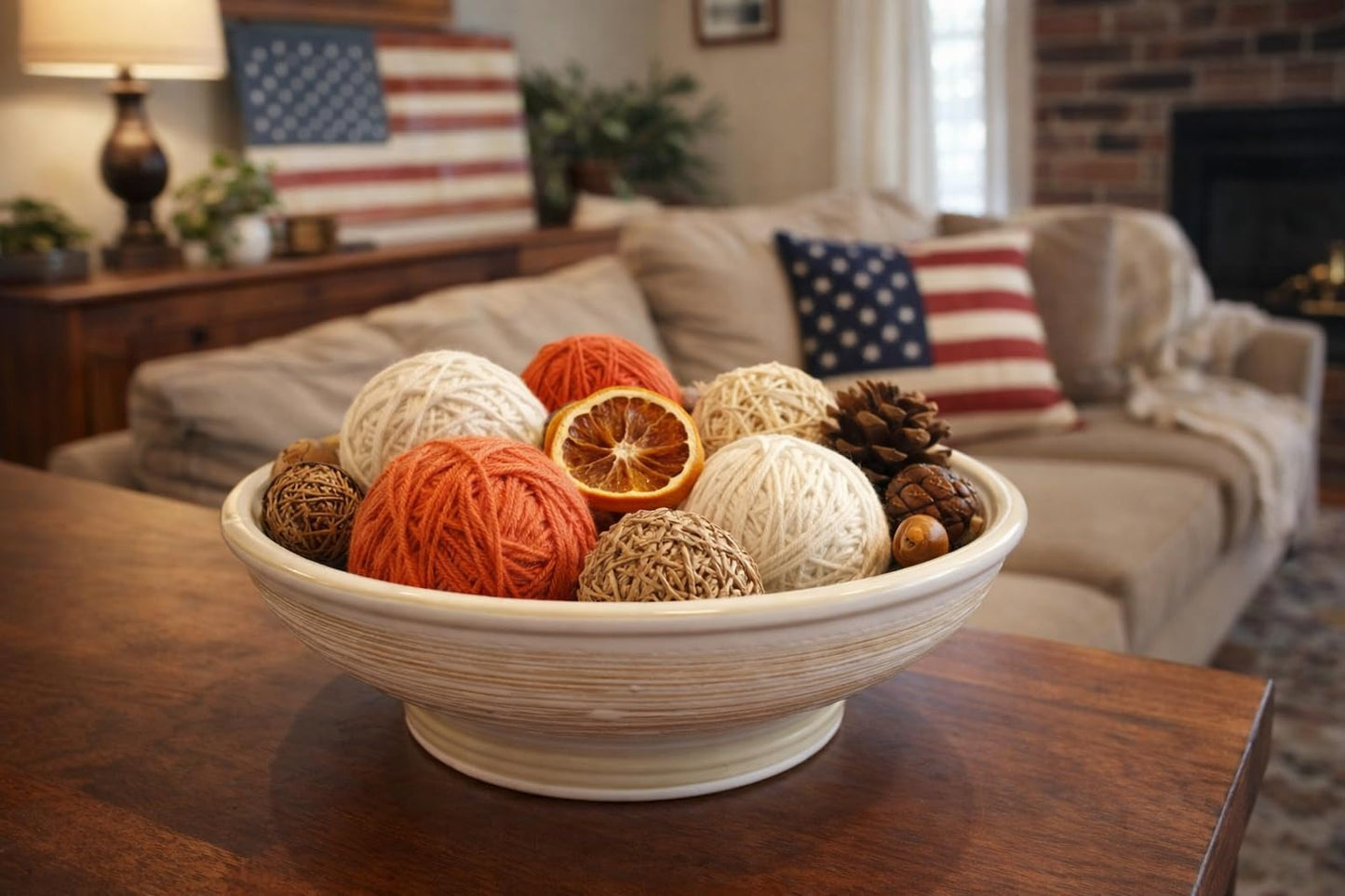Rliguanrui 9 Inch Decorative Bowl, Embossed Textured Ceramic Centerpiece Bowl for Tabletop, Floral Fruit Display, Kitchen & Dining Serving Bowl, Farmhouse, Bohemian Home Deco