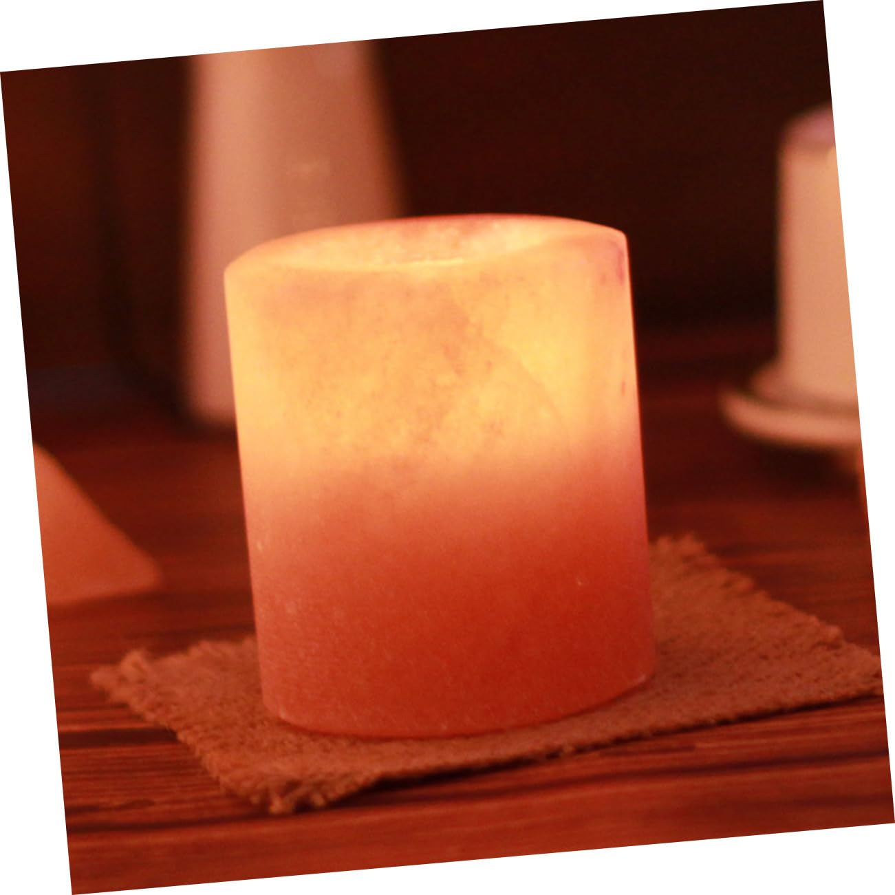 JECOMPRIS Himalayan Salt Candle Holder Elegant Table Centerpiece for for Home Decoration and Cozy Ambiance