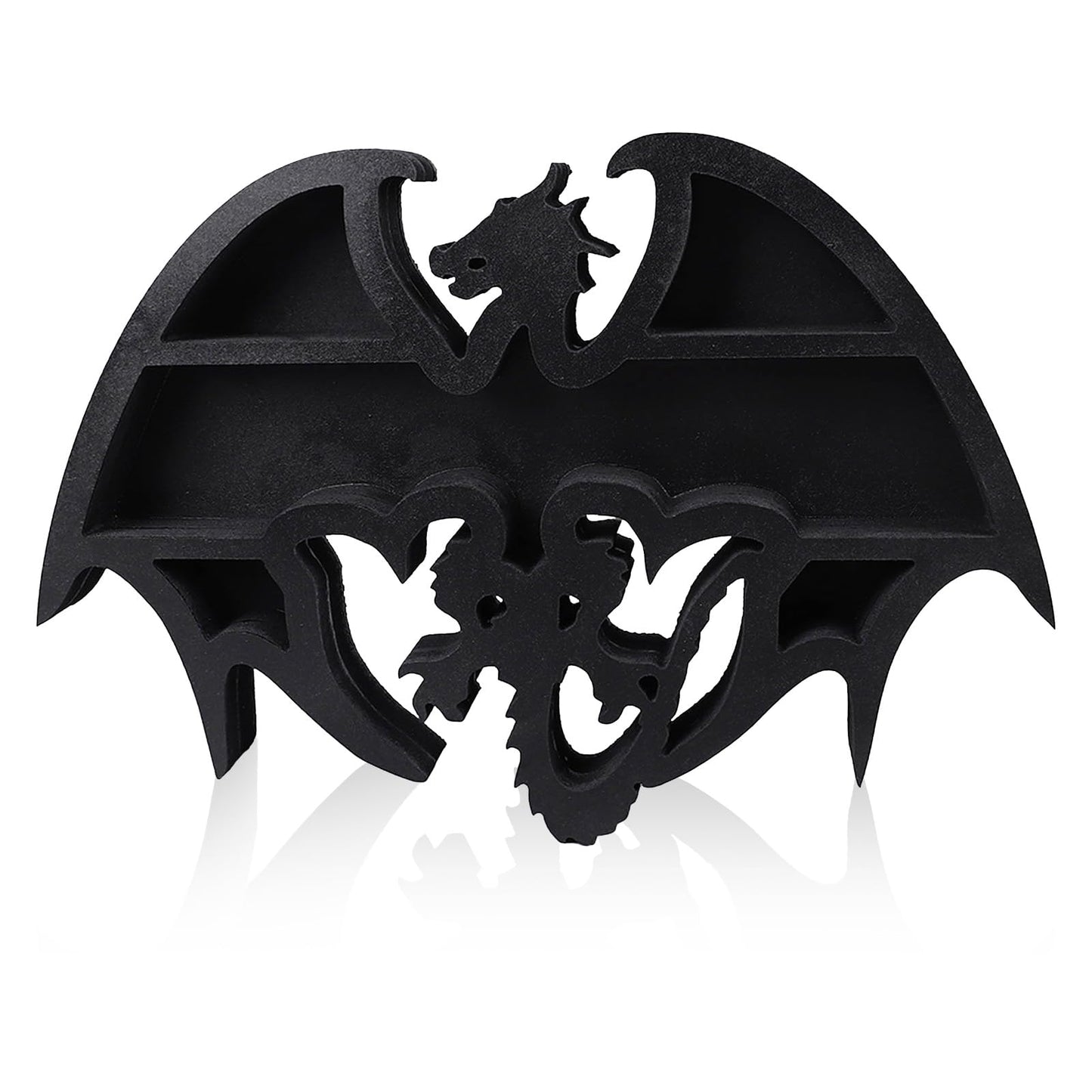 Jwthee Crystal Display Shelf, Wooden Floating Shelf Dragon Shape Design Display Shelfs Floating Wall Shelves Crystal Display Holder for Storing Crystals Stones and Essential Oils