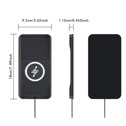 Car Wireless Charger Pad, 15W Fast Non-Slip Wireless Charging Pad for Car with 20W Car Adapter, Compatible with iPhone 17 16 15 14 13 12 Pro Max AirPods,100CM Cable