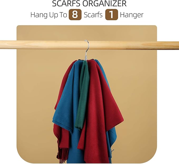 ZEDODIER Belt Hanger, 2 Pack Rotatable Belt Rack Closet Accessories Organizer