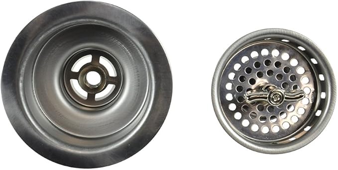 DANCO Twist Tight Kitchen Sink Strainer Assembly, 3-1/2 inch, Stainless Steel