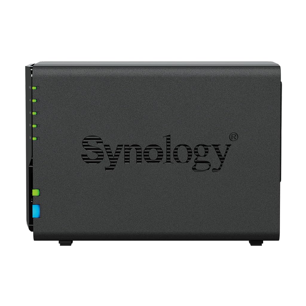Synology DiskStation DS224+ NAS Server with Celeron 2.0GHz CPU, 6GB Memory, 16TB SSD Storage, 2 x 1GbE LAN Ports, DSM Operating System