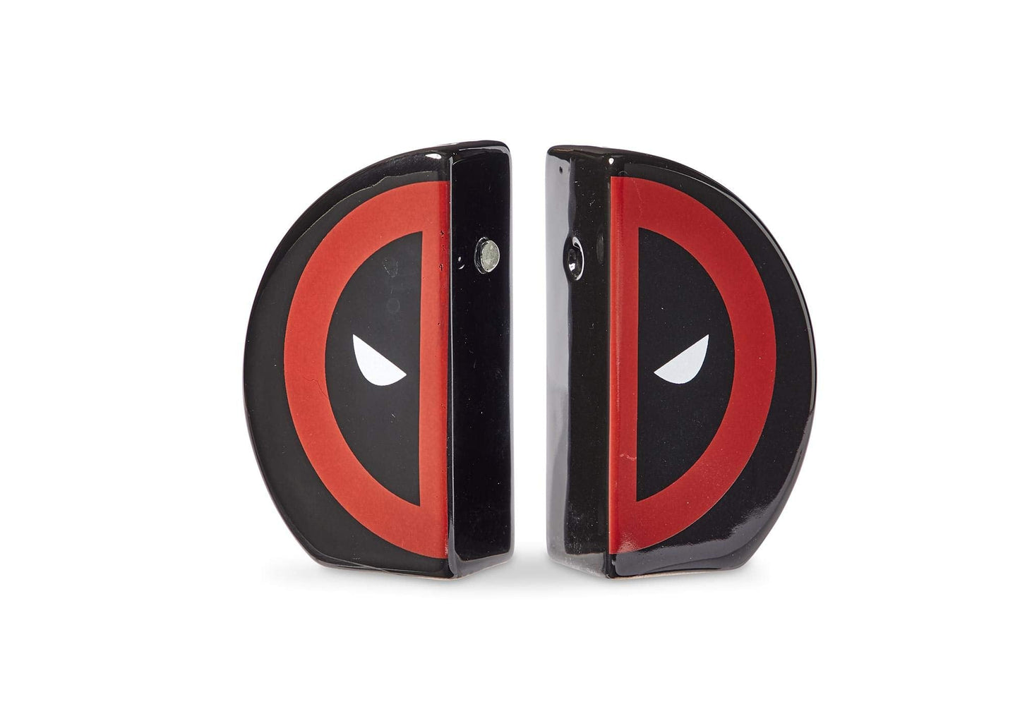 Marvel Deadpool Salt and Pepper Shaker Set - Novelty Red & Black Ceramic Shakers - Cute Kitchen & Table Accessories - Funny Seasoning Holder - Home Cooking Items - Superhero Movie & Comic Stuff Gifts