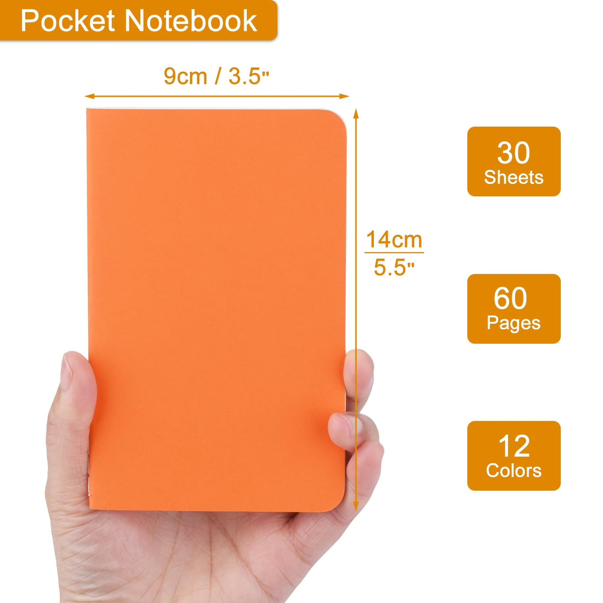 ZCZN 60 Pack Mini Pocket Notebooks Bulk, 3.5 X 5.5 Inches Mini Journals, 30 Sheets/60 Pages, Colorful Cover Notepads for Writing, Planing, Work, Memo (60, Lined)