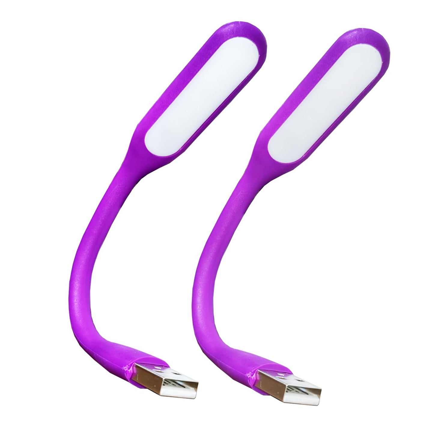 Mini Flexible Light, Portable USB Led Reading Night Lamp for PC Laptop Computer Notebook Power Bank - 2 Pack (Black)